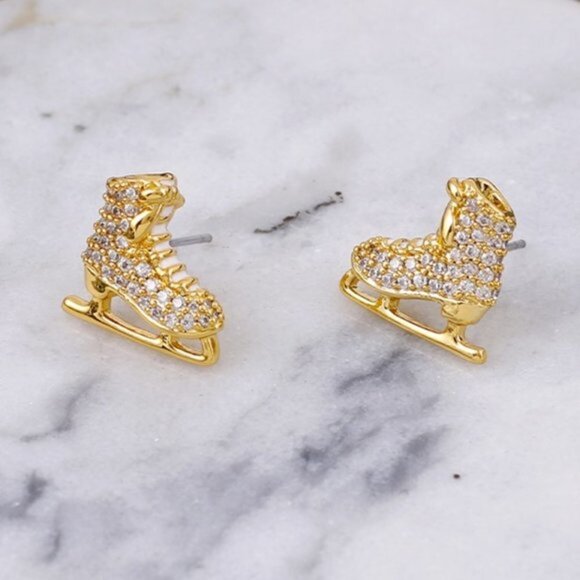 Kate Spade Snow Day Ice Skate Stud Earrings - Picture 4 of 6